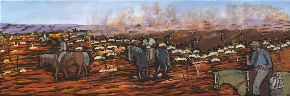 Mustering Through Burnt Grass
